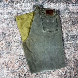 VTG Wrangler Pro Gear Pant Men's 36x32 Green Cotton Straight Hunting Double Knee